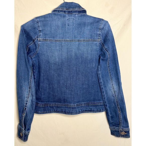 Women’s P.S. by Aéropostale, Embroidered Jean Jacket, 14 Blue - Picture 2 of 16